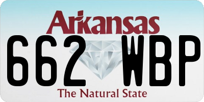 AR license plate 662WBP