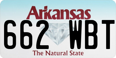 AR license plate 662WBT