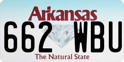 AR license plate 662WBU