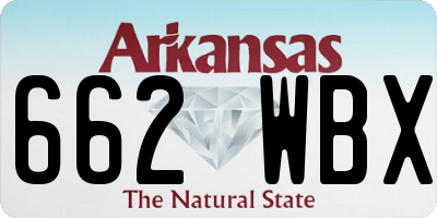 AR license plate 662WBX