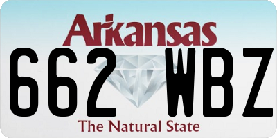 AR license plate 662WBZ