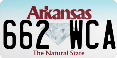 AR license plate 662WCA