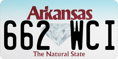 AR license plate 662WCI