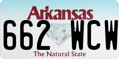 AR license plate 662WCW