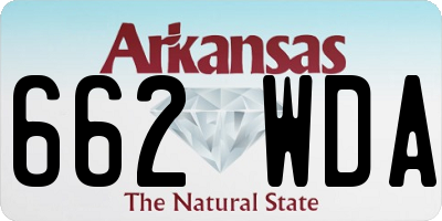 AR license plate 662WDA