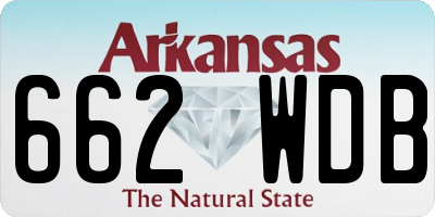 AR license plate 662WDB