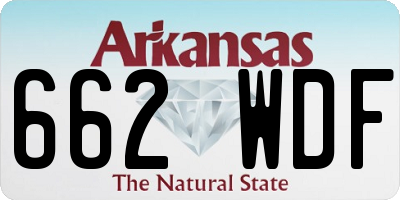 AR license plate 662WDF