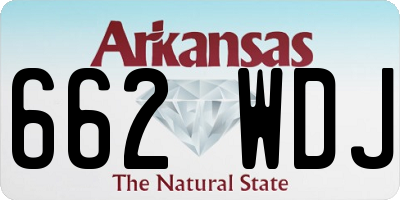 AR license plate 662WDJ