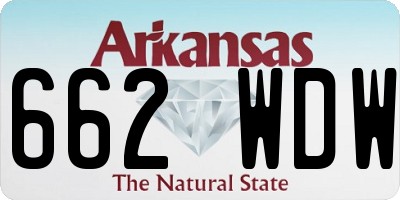 AR license plate 662WDW
