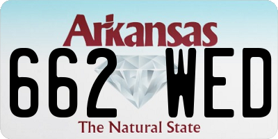 AR license plate 662WED