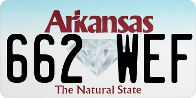 AR license plate 662WEF