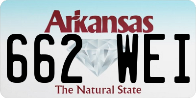 AR license plate 662WEI