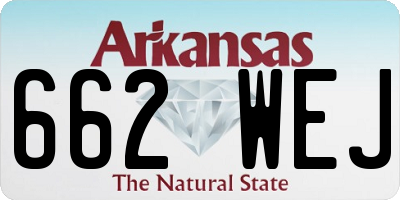 AR license plate 662WEJ