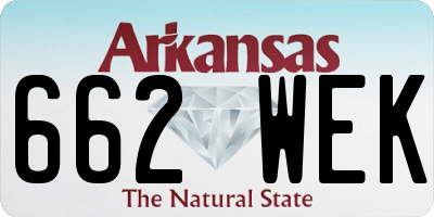 AR license plate 662WEK