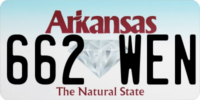 AR license plate 662WEN
