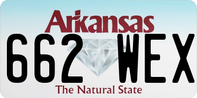 AR license plate 662WEX
