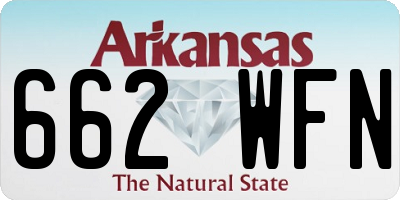 AR license plate 662WFN