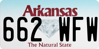 AR license plate 662WFW