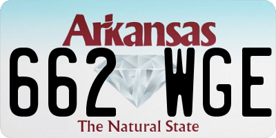 AR license plate 662WGE