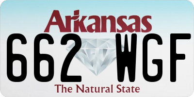 AR license plate 662WGF