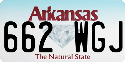 AR license plate 662WGJ