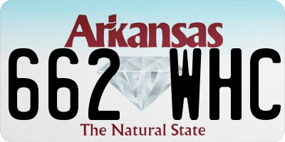 AR license plate 662WHC