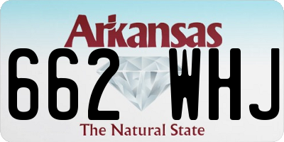 AR license plate 662WHJ