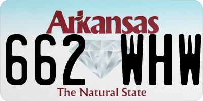 AR license plate 662WHW
