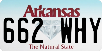 AR license plate 662WHY