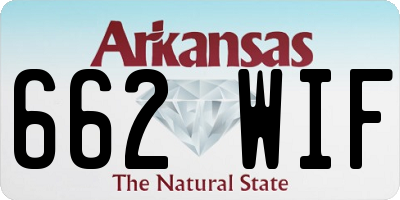 AR license plate 662WIF