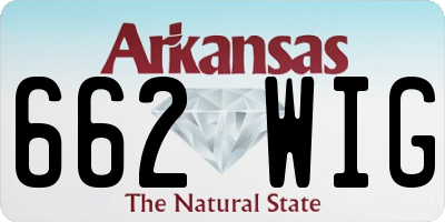 AR license plate 662WIG