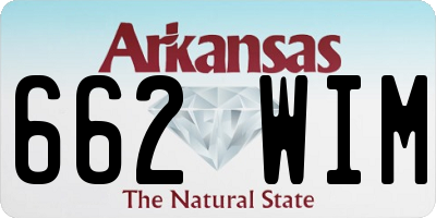 AR license plate 662WIM