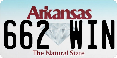 AR license plate 662WIN