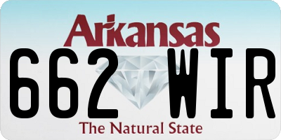 AR license plate 662WIR