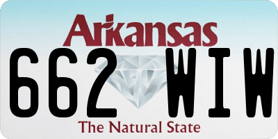 AR license plate 662WIW