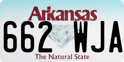 AR license plate 662WJA