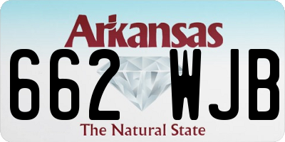 AR license plate 662WJB