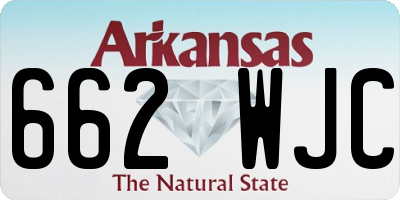 AR license plate 662WJC