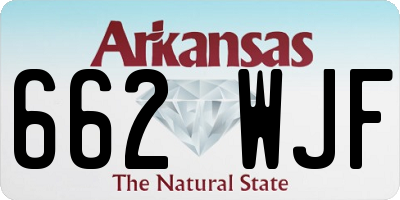 AR license plate 662WJF