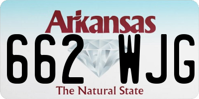 AR license plate 662WJG