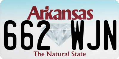 AR license plate 662WJN