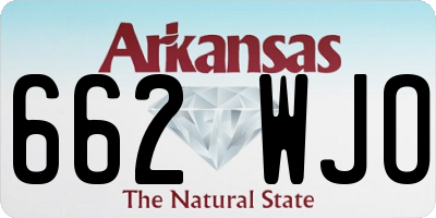 AR license plate 662WJO
