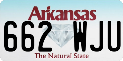 AR license plate 662WJU