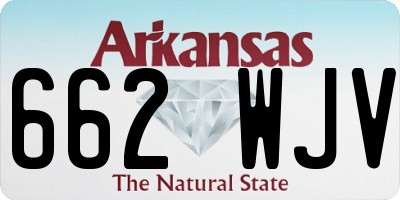 AR license plate 662WJV