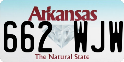 AR license plate 662WJW