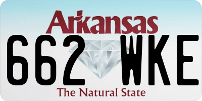 AR license plate 662WKE
