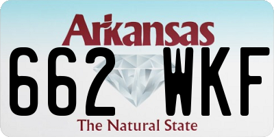 AR license plate 662WKF