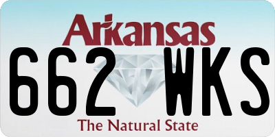 AR license plate 662WKS
