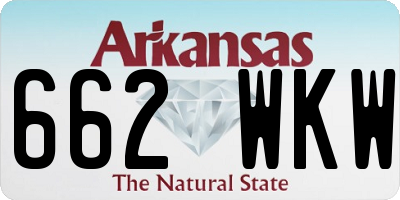 AR license plate 662WKW