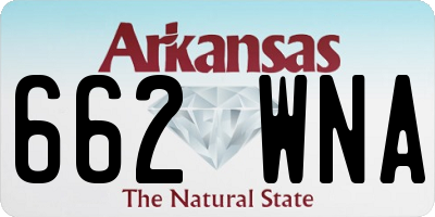 AR license plate 662WNA